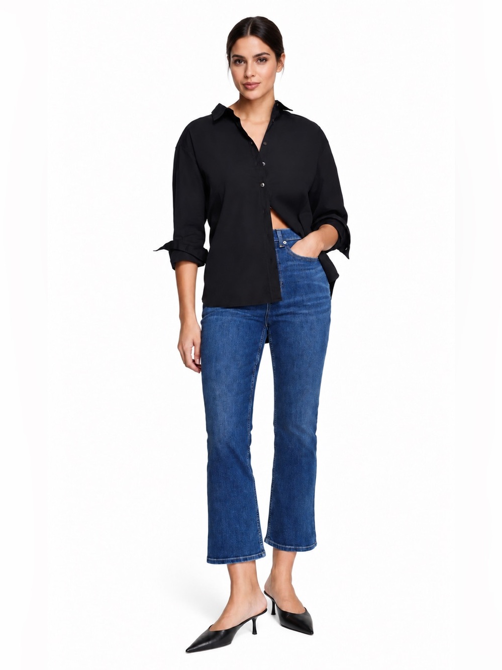 Spanx Kick Flare Classic High-Rise Crop Straight Jeans Size 18W NWT